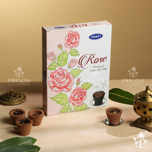 Rose Sambrani Cups | Roja Sambrani | Gulabi Sambrani | Gulab Dhoop Cups