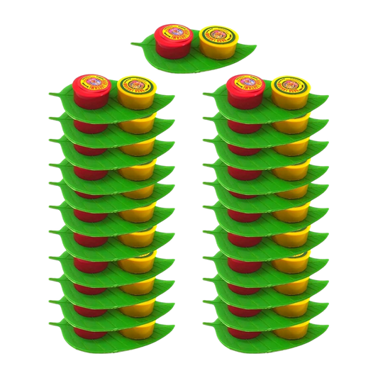 Kumkum Turmeric Leaf Set – Small & Large