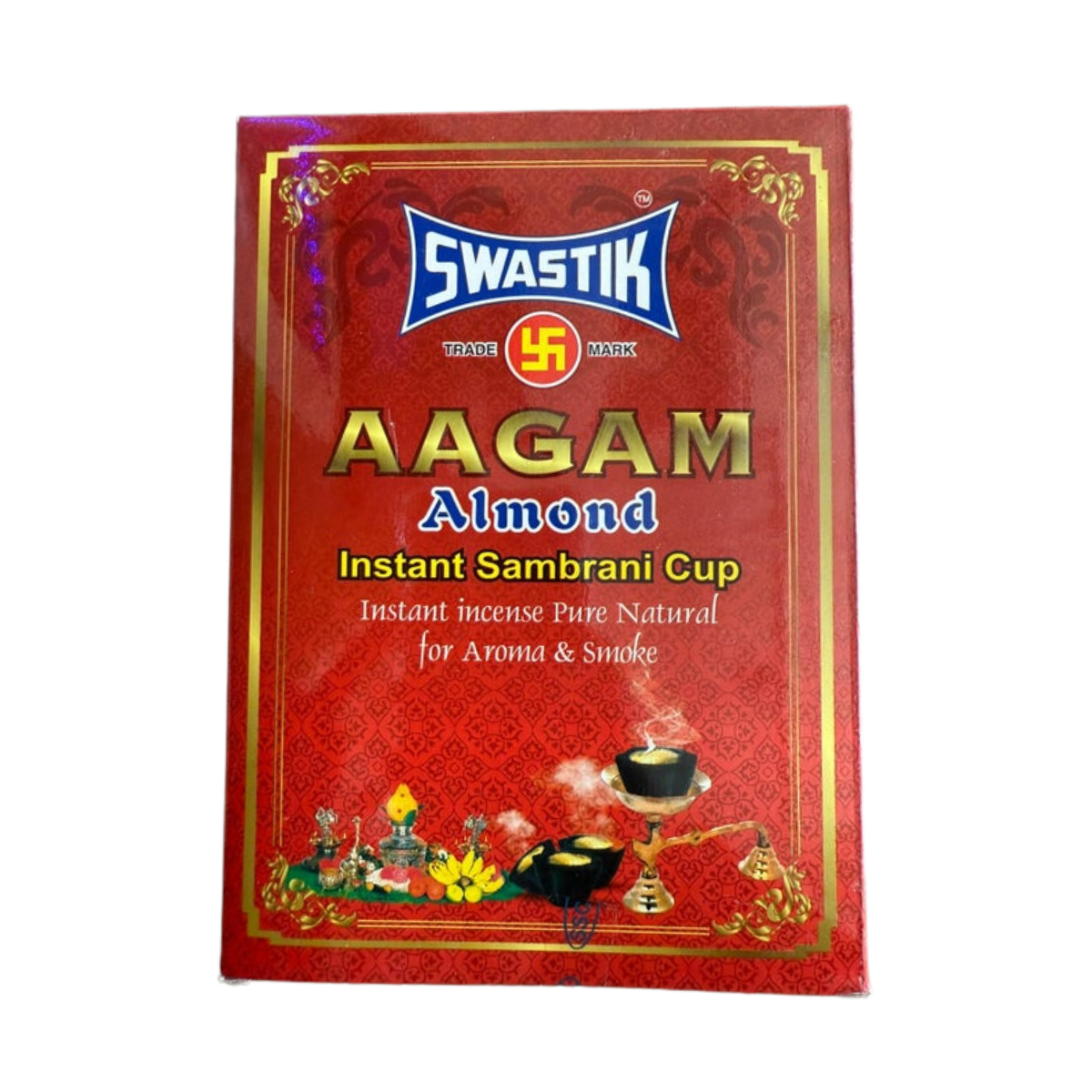 Swastik Aagam Almond Instant Sambrani Cup (12 Cup)