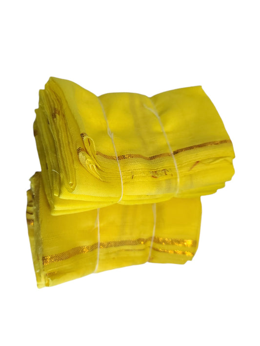 Yellow Pattu - Set of 5