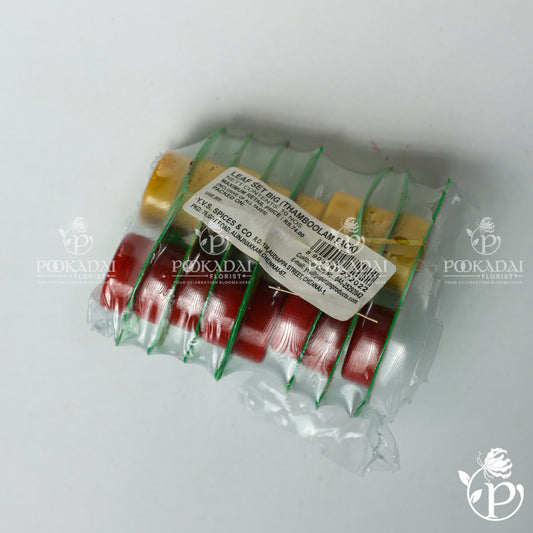 Kumkum Turmeric Leaf Set | Betel Leaf Set | Vetrilai Set | Paan Patta Set – Small & Large