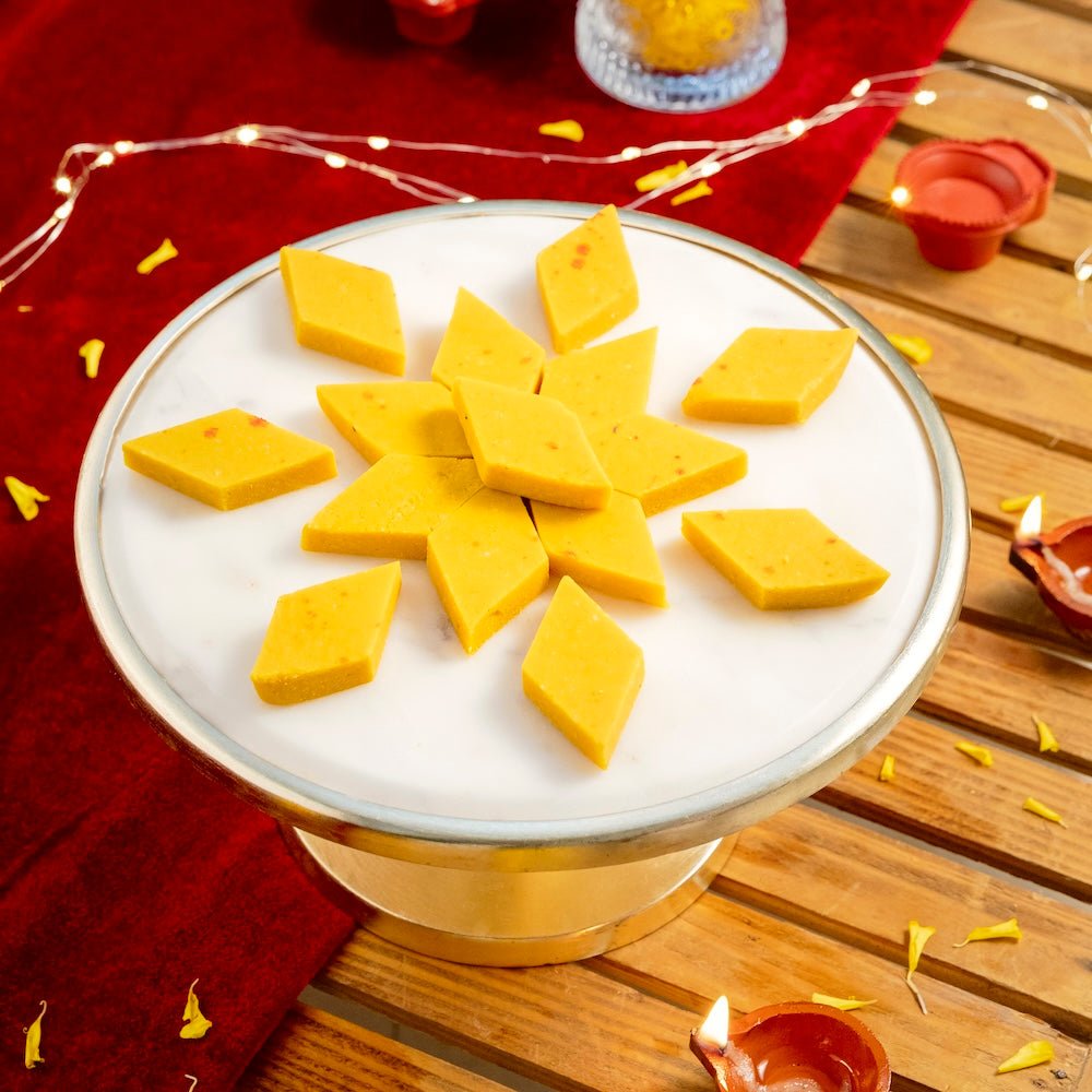 Shree Mithai Sweets - Kesar Kaju Katli