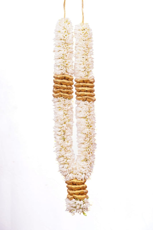 Pooja Garland - White Sampanki ( Indian Tube Rose ) - Pookadai Florist Toronto