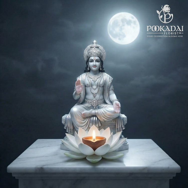 Pournami Viratham | Purnima Vrat | Full Moon Vrat Samagri & Flowers