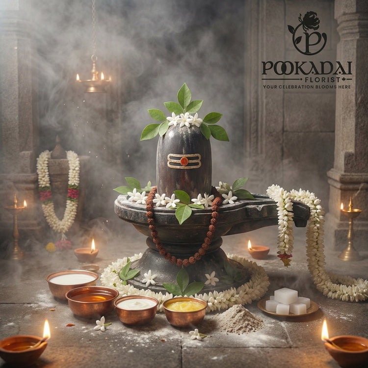 Pradosh Vrat Puja Samagri | Shiva Abhishekam Flowers & Bilva Leaves