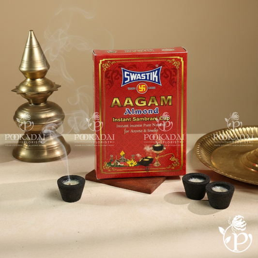 Swastik Aagam Almond Instant Sambrani Cup (12 Cup)