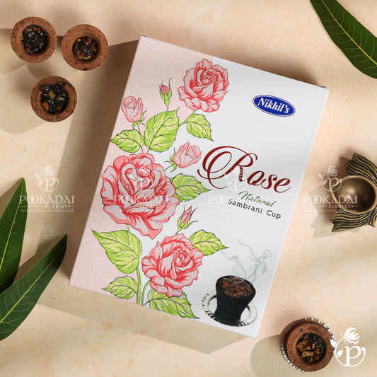 Rose Sambrani Cups | Roja Sambrani | Gulabi Sambrani | Gulab Dhoop Cups