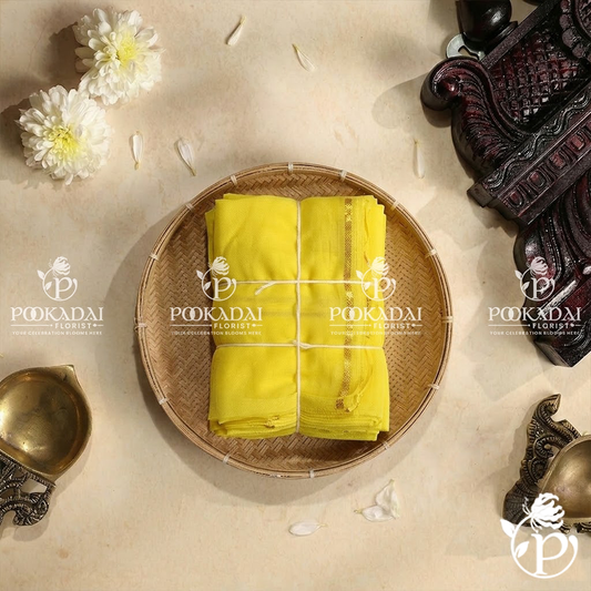 Yellow Pattu - Set of 5