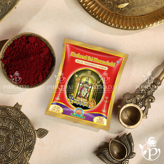Vel Brand  Madurai Sri Meenakshi Thazhampoo Kumkum – 40g (Red & Maroon)