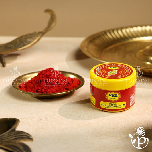 Vel Brand Thalampoo Red Kumkum – 15g