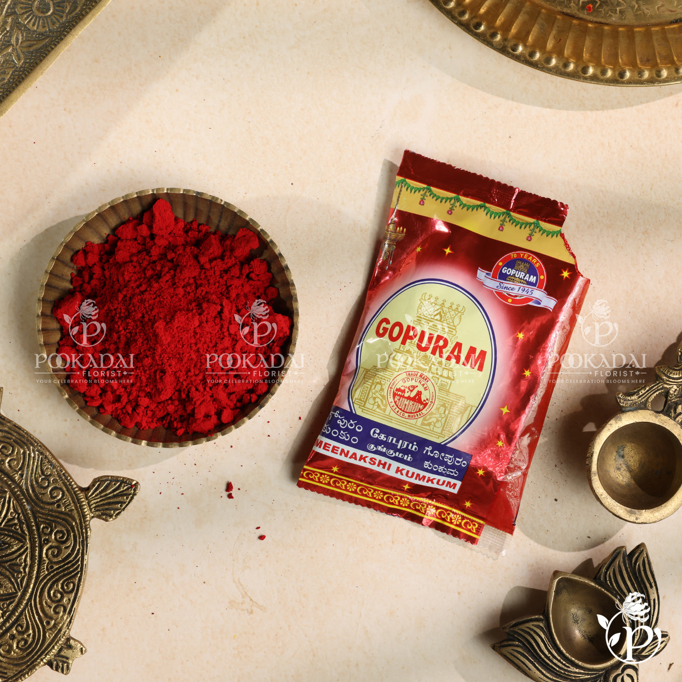 Gopuram Meenakshi Kumkum  | Kunkuma Pouch