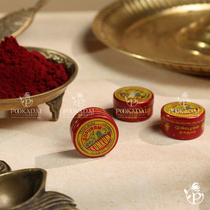 Gopuram Red Kumkum Powder | Kumkuma | Sindoor | Tilak - Tin Pack