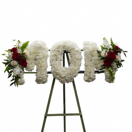 Red Mom Standing Florals