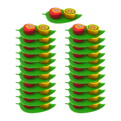 Kumkum Turmeric Leaf Set – Small & Large