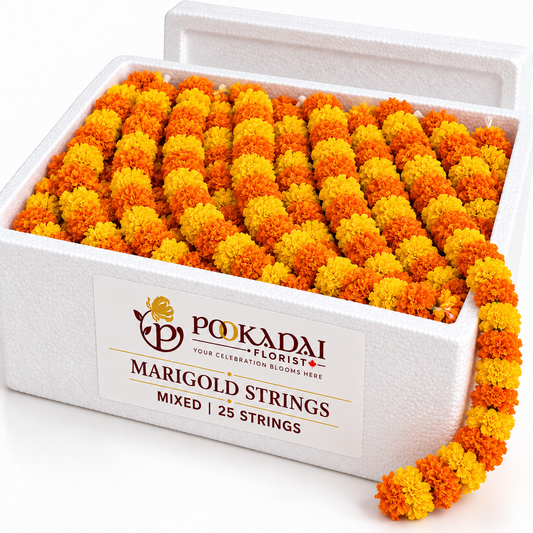 Marigold Strings – Bulk Box (25 Strings)