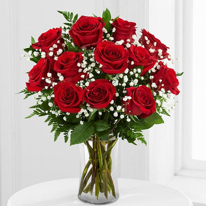 Classic Dozen OR More Rose Vase - Pookadai Florist Toronto