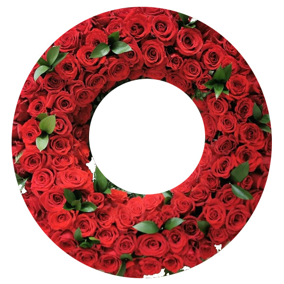 Rose Sympathy Wreath - Pookadai Florist Toronto