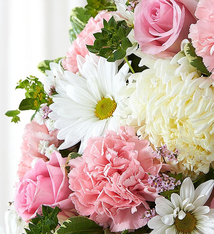 Funeral Flowers -  Standing Wreath- Pink & White - Pookadai Florist Toronto